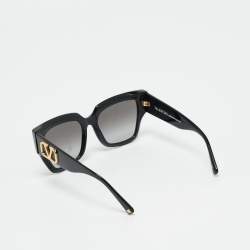 Pre Owned Valentino Black Gradient VA 4082 Vlogo Square Sunglasses