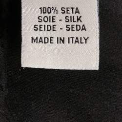 Pre Owned Valentino Black Printed Silk Square Scarf 