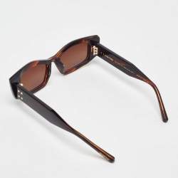 Pre Owned Valentino Brown VLS 109C V Quatro Frame Cat Eye Sunglasses