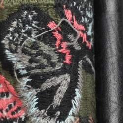 Pre Owned Valentino Multicolor Camu Butterfly Guitar Bag Strap