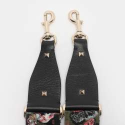 Pre Owned Valentino Multicolor Camu Butterfly Guitar Bag Strap