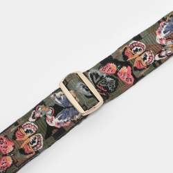 Pre Owned Valentino Multicolor Camu Butterfly Guitar Bag Strap