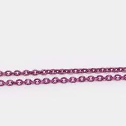 Pre Owned قلادة فالنتينو سلسلة بندول بوكس مرآة روكستاد وردي أرجواني