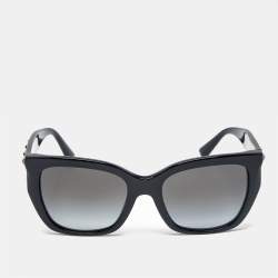Pre Owned Valentino Black Gradient VA 4048 Rockstud Butterfly Sunglasses