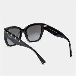 Pre Owned Valentino Black Gradient VA 4048 Rockstud Butterfly Sunglasses