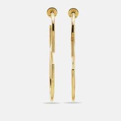 Pre Owned Valentino VLogo Gold Tone Earrings