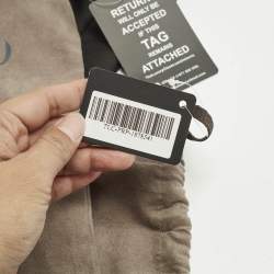 Pre Owned Valentino  Rockstud Black Leather Gold Tone Wide Bracelet