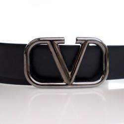 مملوكة مسبقًا Valentino Calfskin VLogo Belt Sz 90/36