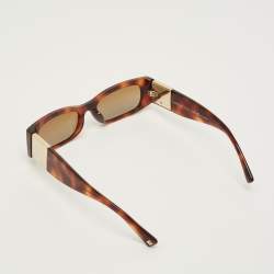 مملوكة مسبقًا Valentino Tortoise Brown VA 4105 One Stud Rectangle Sunglasses