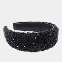 Pre Owned Valentino Black Hairband