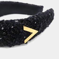 Pre Owned Valentino Black Hairband