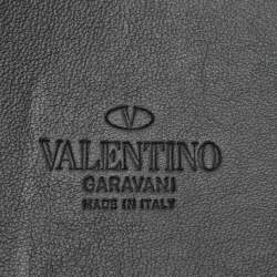 Pre Owned Valentino Brown/Black Leather VLogo Reversible Waist Belt 70cm