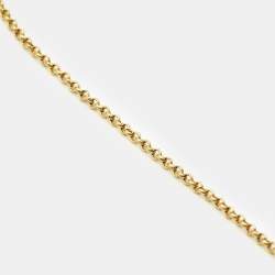 Pre Owned Valentino Crystals Enamel Faux Pearl Gold Tone Necklace