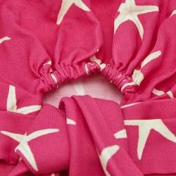 Pre Owned Valentino Pink Starfish Print Cotton Blend Escape Headband