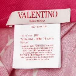 Pre Owned Valentino Pink Starfish Print Cotton Blend Escape Headband