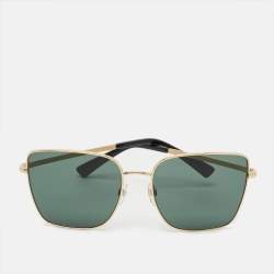 Pre Owned Valentino Black/Gold Tone VA 2054 Butterfly Sunglasses