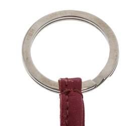 Pre Owned Hermes Ruby Lambskin Leather Carmen Tassel Keychain