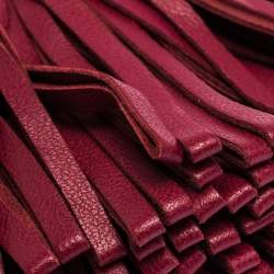 Pre Owned Hermes Ruby Lambskin Leather Carmen Tassel Keychain