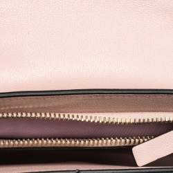 Pre Owned Valentino Light Pink Leather Rockstud Chain Phone Case