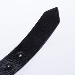 مملوكة مسبقًا حزام فالنتينو بلانتينو كانفاس وجلد أحمر وأسود بالشعار مقاس 110 سم