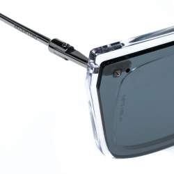 Pre Owned Valentino Clear/ Grey Mirrored VA4016 Single Lens Sunglasses