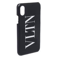 Pre Owned Valentino Black Rubber VLTN iPhone X Cover