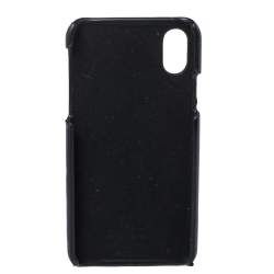 Pre Owned Valentino Black Rubber VLTN iPhone X Cover
