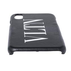 Pre Owned Valentino Black Rubber VLTN iPhone X Cover