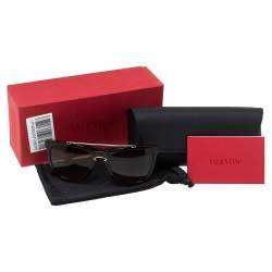 Pre Owned نظارة شمسية فالنتينو "ڨي ايه4002" مربعة غرادينت بنية و ترتوايز