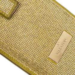 Valentino Apple Green Suede Embellished iPhone 5/5S/SE Case