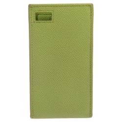 Valentino Green Grained Leather Rockstud iPhone 5 Flip Case