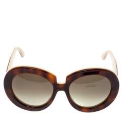 Valentino Ivory & Havana/ Grey Gradient V707S Oversized Sunglasses