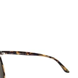 Pre Owned نظارة شمسية فالنتينو مستديرة في726أس خضراء/ هافانا