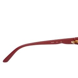 Pre Owned نظارة شمسية فالنتينو عين قطة مستديرة في602أس متردجة بني/ عنابي