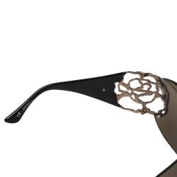 مملوكة مسبقًا Valentino Brown 5624/S Crystal Embellished Shield Sunglasses