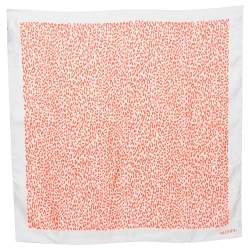 مملوكة مسبقًا وشاح فالنتينو حرير مطبوع نقشة الفهج برتقالي نيون مربع