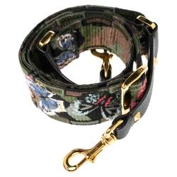 Pre Owned Valentino Multicolor Camu Butterfly Guitar Bag Strap