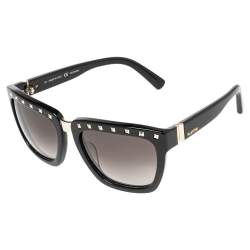 Pre Owned Valentino Black Rockstud V675S Wayfarer Gradient Sunglasses