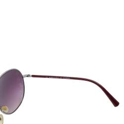 Pre Owned نظرة شمسية V100S مزين زهرة شيلد غرادينت بنفسجي / فضي اللون