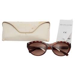 مملوكة مسبقًا Valentino Brown Acetate V641S Gradient Studded Cat Eye Sunglasses