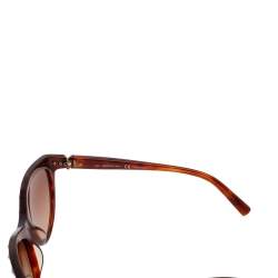 مملوكة مسبقًا Valentino Brown Acetate V641S Gradient Studded Cat Eye Sunglasses