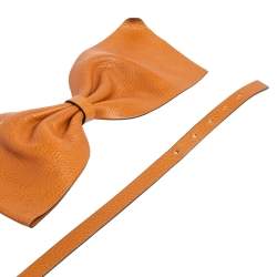 Valentino Brown Leather Bow Waist Belt 80CM