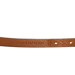 Valentino Brown Leather Bow Waist Belt 80CM