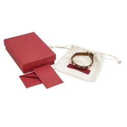 Pre Owned سوار فالنتينو روكستد جلد بني ملتف