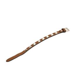 Pre Owned سوار فالنتينو روكستد جلد بني ملتف