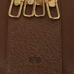 Valentino Brown Leather Key Holder