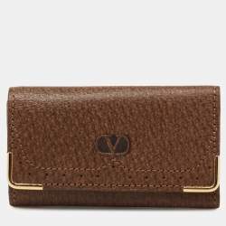 Valentino Brown Leather Key Holder