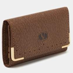 Valentino Brown Leather Key Holder