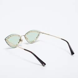Pre Owned Valentino Green VA2033 Embellished Cat Eye Sunglasses