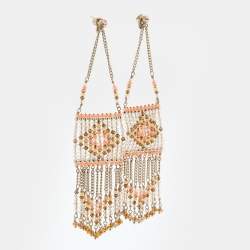 Pre Owned Valentino Native Couture Beaded Drop Earrings